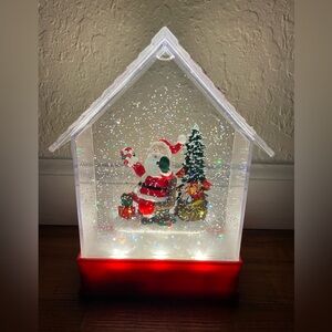 Christmas Musical Swirling Singing Water Glittering Lantern Santa